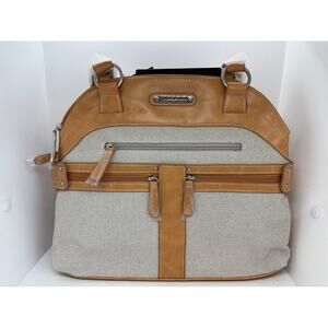 NWT Stone Mountain Belmar Large Dome Satchel Purse Bag Bone Vachetta Medium